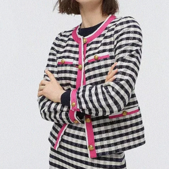 J. Crew Jackets & Blazers - J. Crew Gingham Lady Jacket size 12